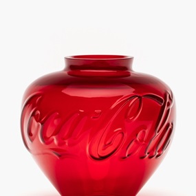 Glass Vase (Red) by Ai Weiwei