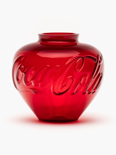 Glass Vase (Red) by Ai Weiwei