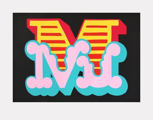 M (Yellow) by Ben Eine