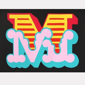 M (Yellow) by Ben Eine