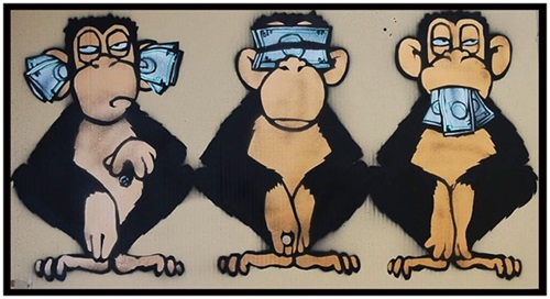 3 Monkeys (Original HPM) by Mau Mau
