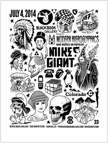 Modern Hieroglyphics - Black Book 2014  by Mike Giant