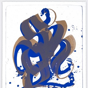 Unambidextrous Shoe (Blue & Metallic Brown) by Niels Meulman
