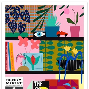 Bleeding Hearts With Clover And Seeing Eyes by Mary Finlayson