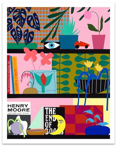 Bleeding Hearts With Clover And Seeing Eyes  by Mary Finlayson