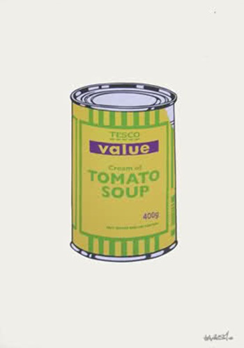 Soup Can (Banana, Lime, Purple) by Banksy