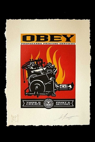 Print And Destroy (Letterpress) by Shepard Fairey