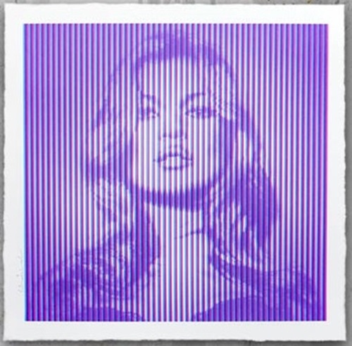 Fame Moss (Cyan On Magenta) by Mr Brainwash