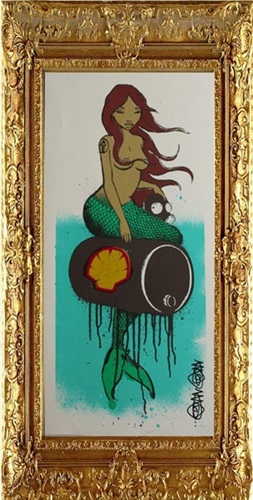 Mermaid In Oil (Black) by Mau Mau
