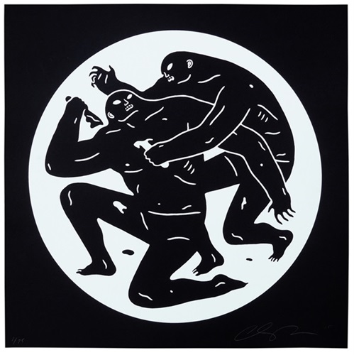 Destroying The Weak 1 (White) by Cleon Peterson