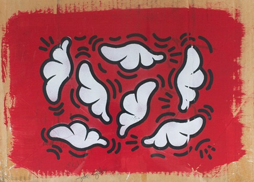 Untitled (Wings) (Red) by D*Face
