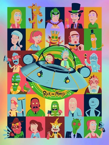 Rick And Morty (Foil Variant) by Dave Perillo