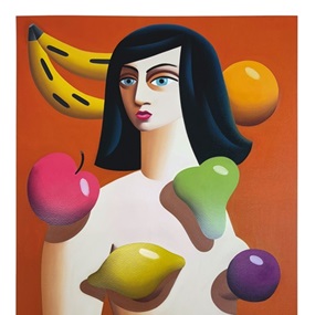 Desnudo Con Frutas Flotantes by Juan De La Rica