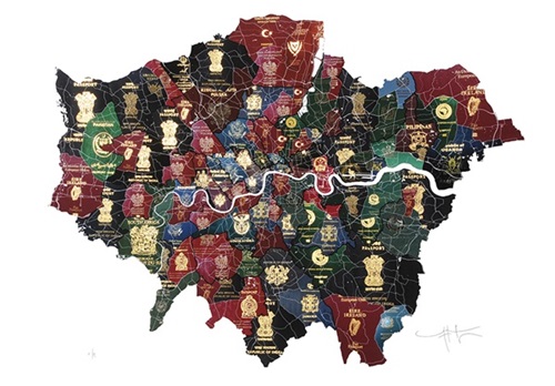 London Passport Map  by Yanko Tihov