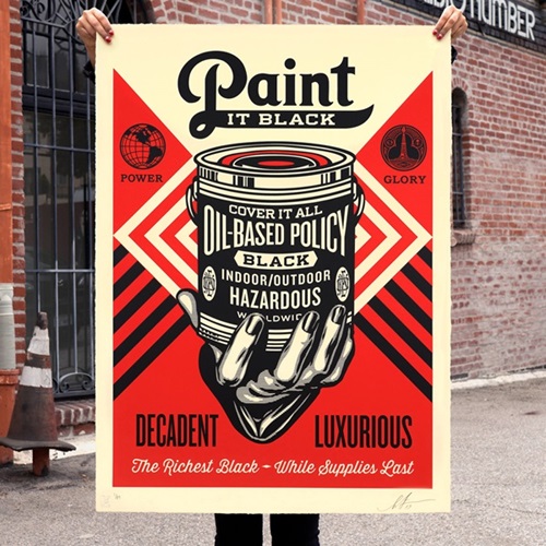 Paint It Black (Hand) (Large Format) by Shepard Fairey