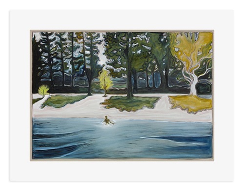 Trees And Lake  by Billy Childish