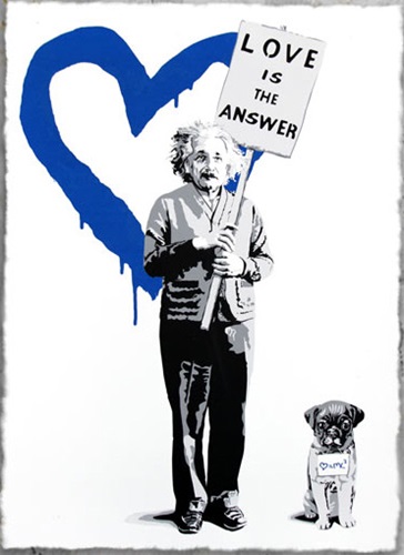 ♥=mc2 (Blue) by Mr Brainwash