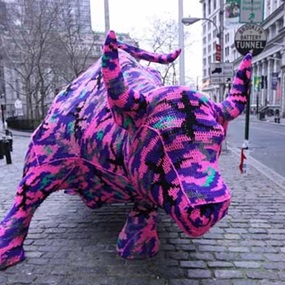 Project B (Wall Street Bull) by Olek