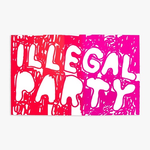 Illegal Party (Red & Pink) by Stefan Marx